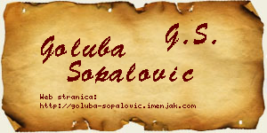 Goluba Šopalović vizit kartica